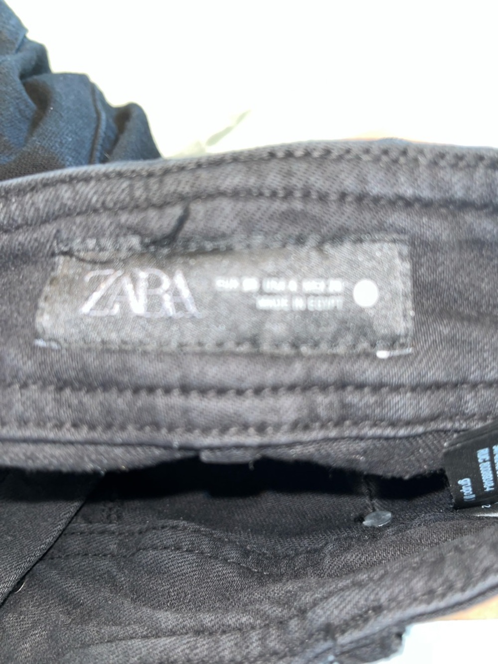 Zara Black Wide Leg Flare Jeans - Picture 5 of 6